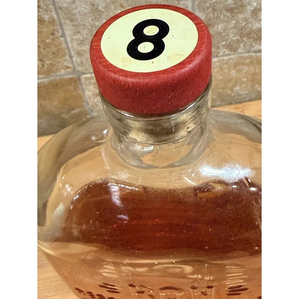 Resin Filled Faux Rum Bottle Parce 8 Year Colombia Luxe Bar Decor Display *